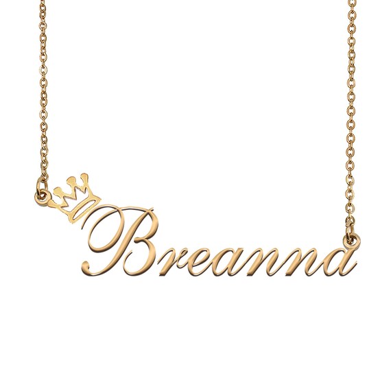 Crown Name Necklace Gold Custom 
