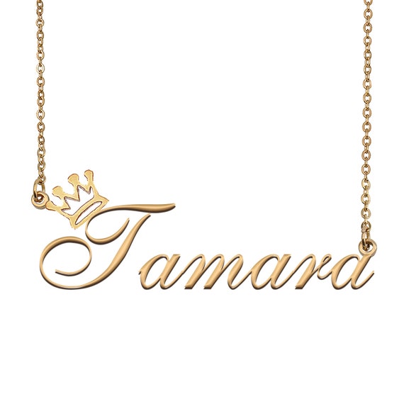 Tamara nombre collar con corona nombre collar oro collar de nombre personalizado regalo de Navidad regalo de cumpleanos para los ninos su Etsy Mexico