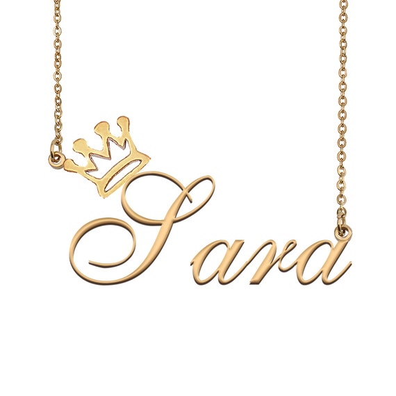 Gold Name Necklace Sara | mail.napmexico.com.mx