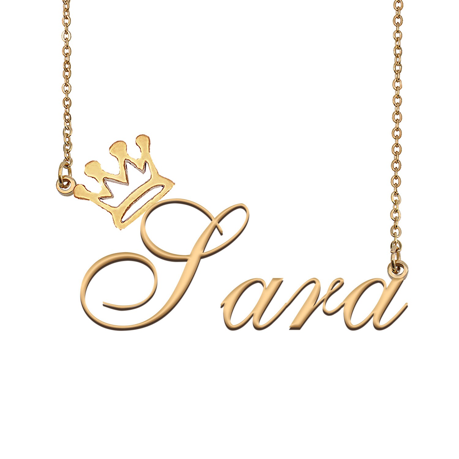 Sara shop name necklace