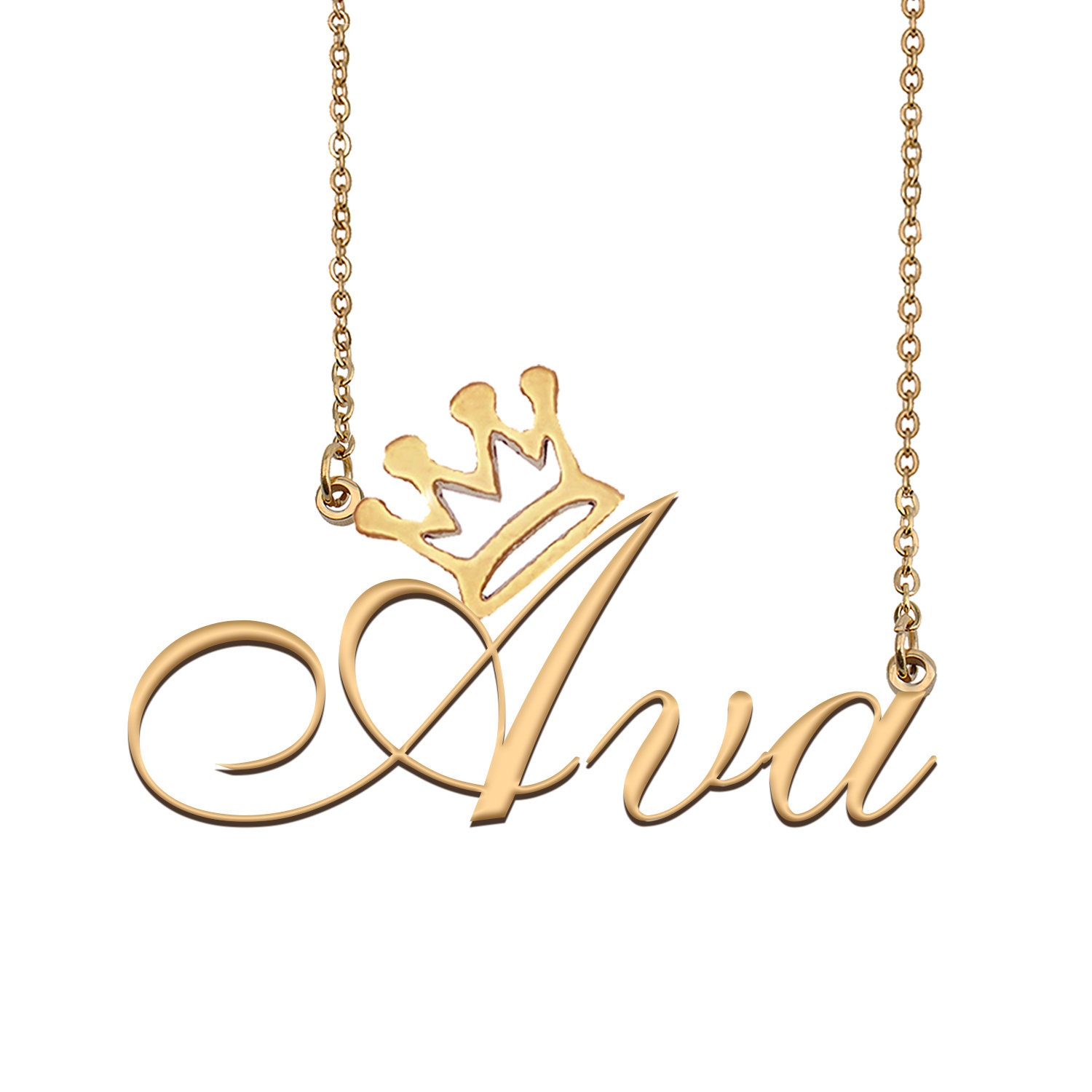 Ava name best sale necklace