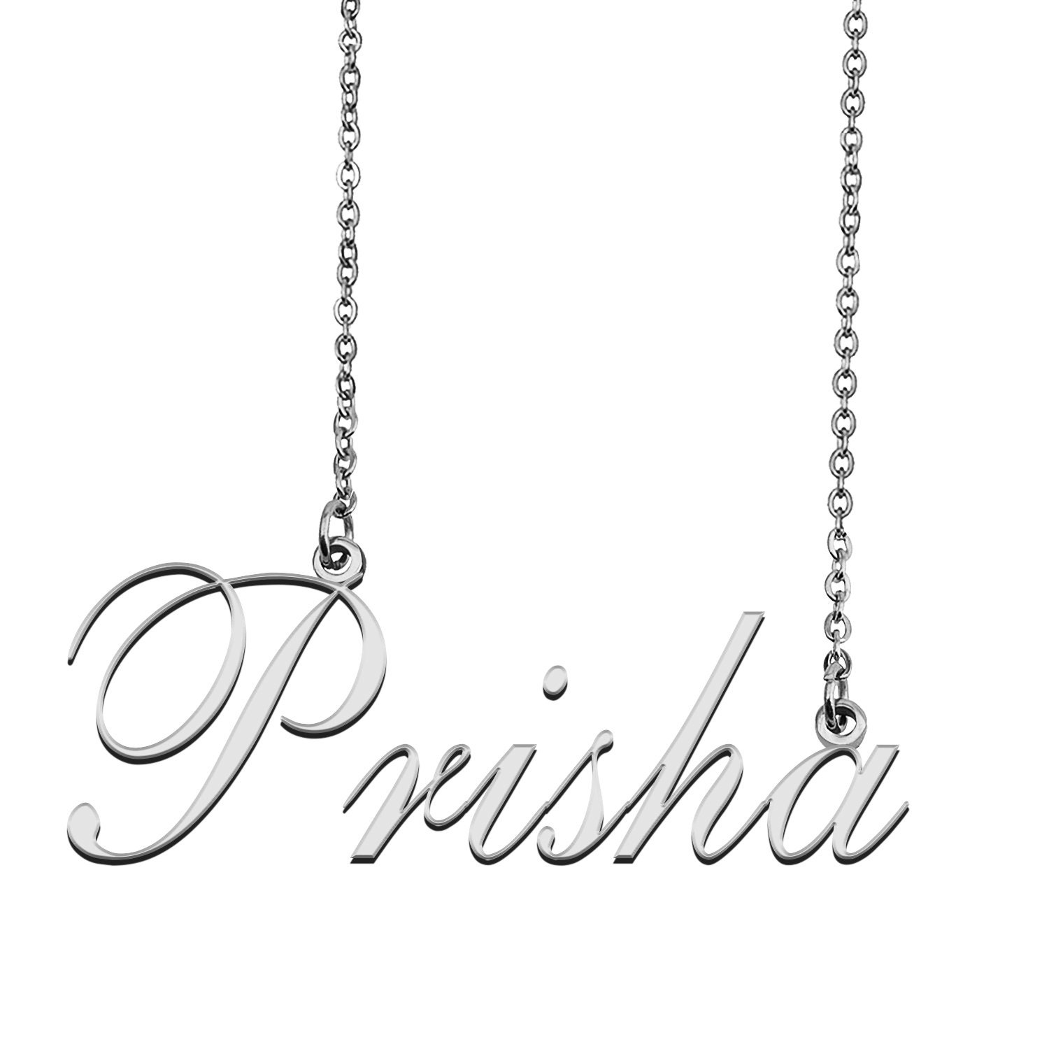 Prisha Name Necklace Mother Day Christmas Gift Birthday Party Etsy
