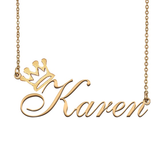 Karen deals name necklace