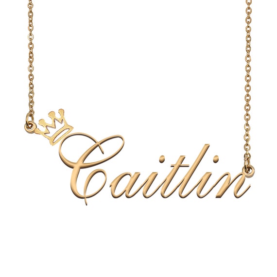 Caitlin name necklace deals