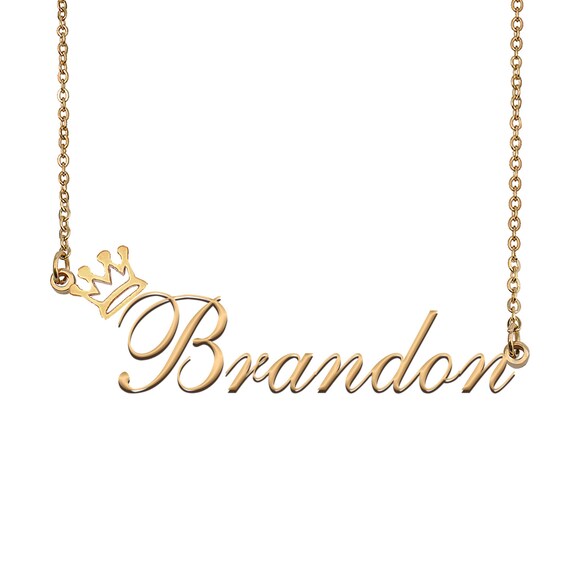 Crown Name Necklace Gold Custom 