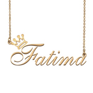 Fatima Name Necklace Stainless Steel in 