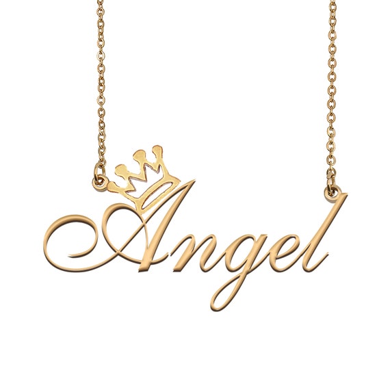 Crown Name Necklace Gold Custom 