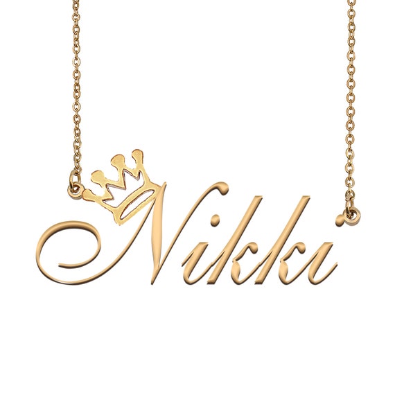 Crown Name Necklace Gold Custom 