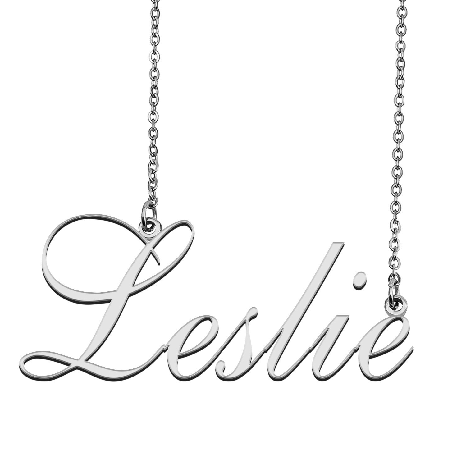 Leslie name necklace clearance