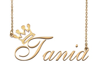 Crown Name Necklace Gold Custom 