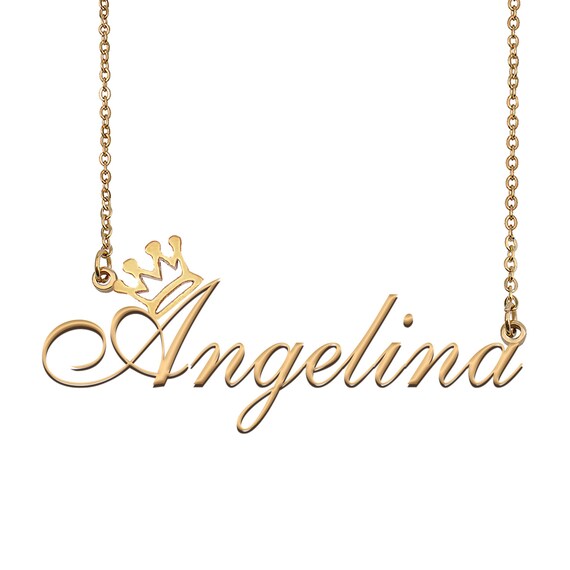 Angelina name necklace deals