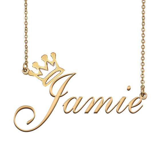 Crown Name Necklace Gold Custom 
