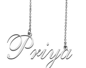 Priya Name Necklace | Etsy New Zealand