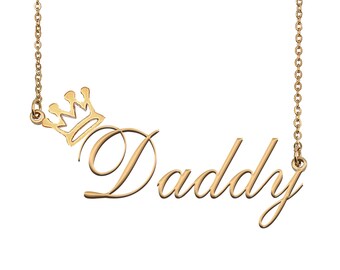 Crown Name Necklace Gold Custom 