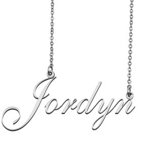 Jordyn cheap name necklace