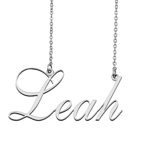 Leah name necklace Etsy