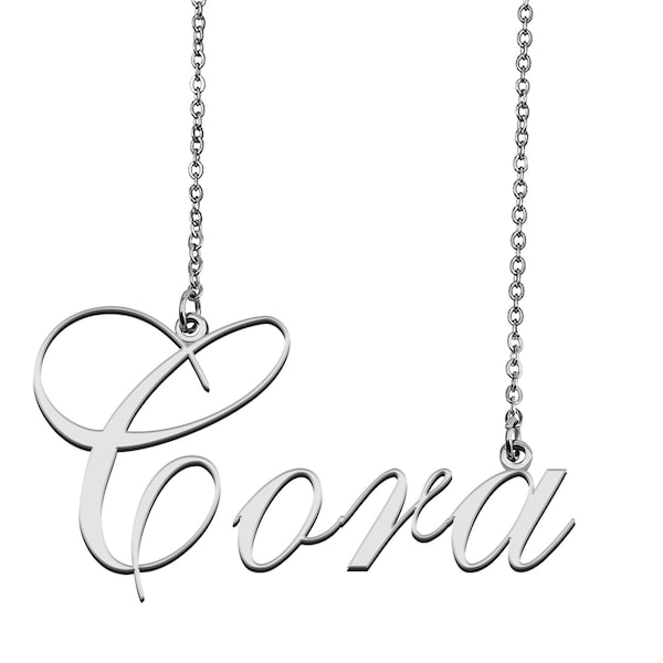 Collier de nom personnalisé, collier de nom personnalisé, collier de nom, cadeau de Noël de la fête des mères pour Cora