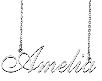 Amelia Name Necklace - Etsy Australia