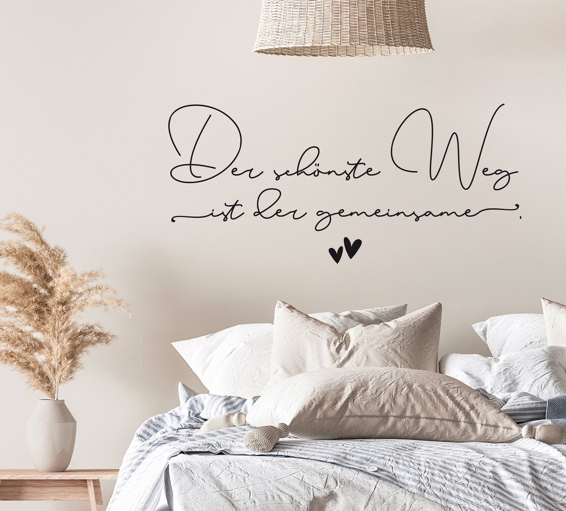 Wandtattoo Spruch Der schönste Weg ist der gemeinsame 02 Etsy.de