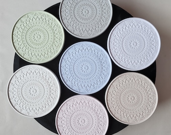 DESIGN Keramik Untersetzer Tablett BOHO Stil - in deiner Wunschfarbe - Home Deko, Geschenkidee