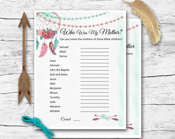 Little Dreamer Baby Shower Game, Bible Babies Who Is My Mother Game, Hand Painted Dreamcatcher Art, Original Kimenink Digital Download