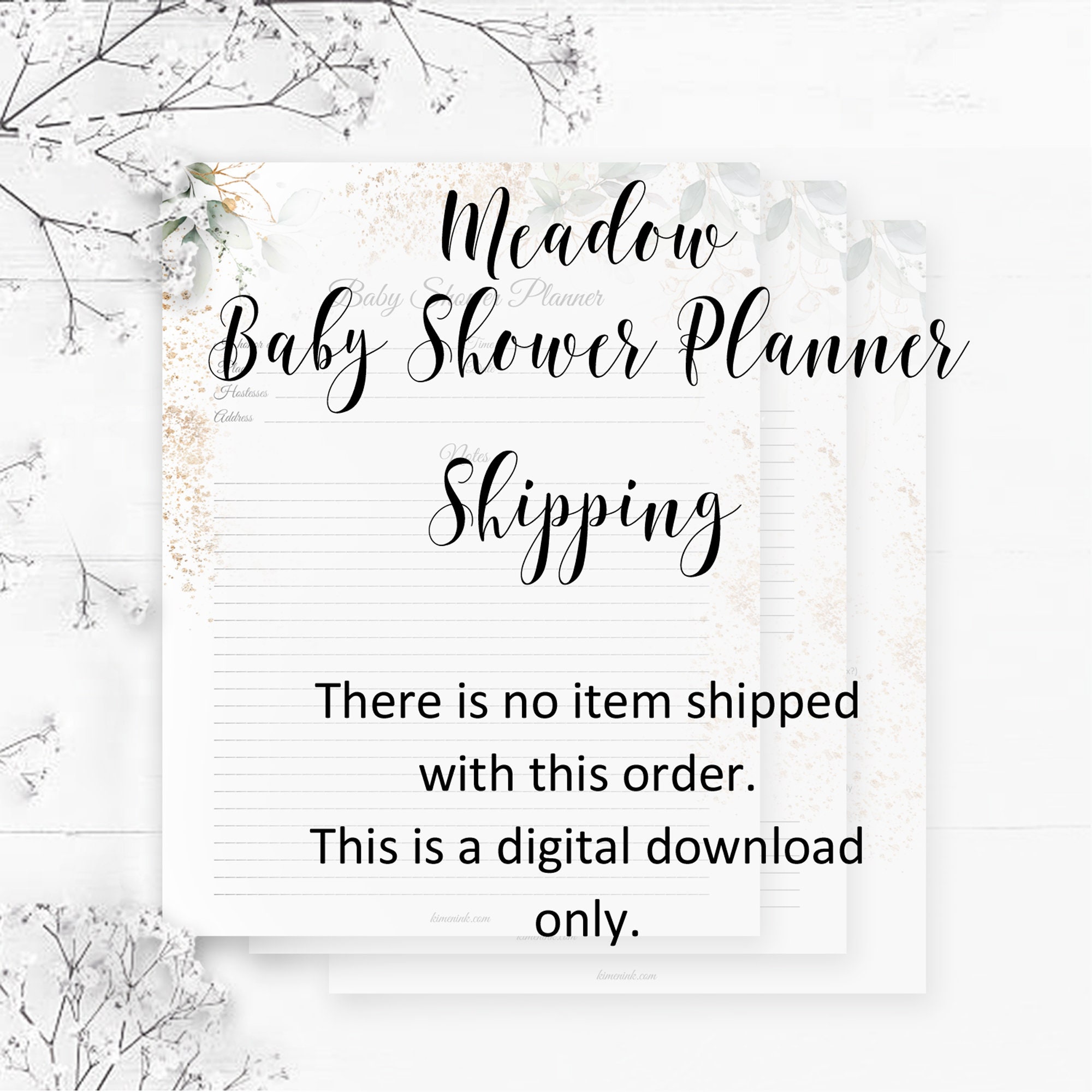 Meadow Baby Shower Planner Instant Download Baby Shower Etsy
