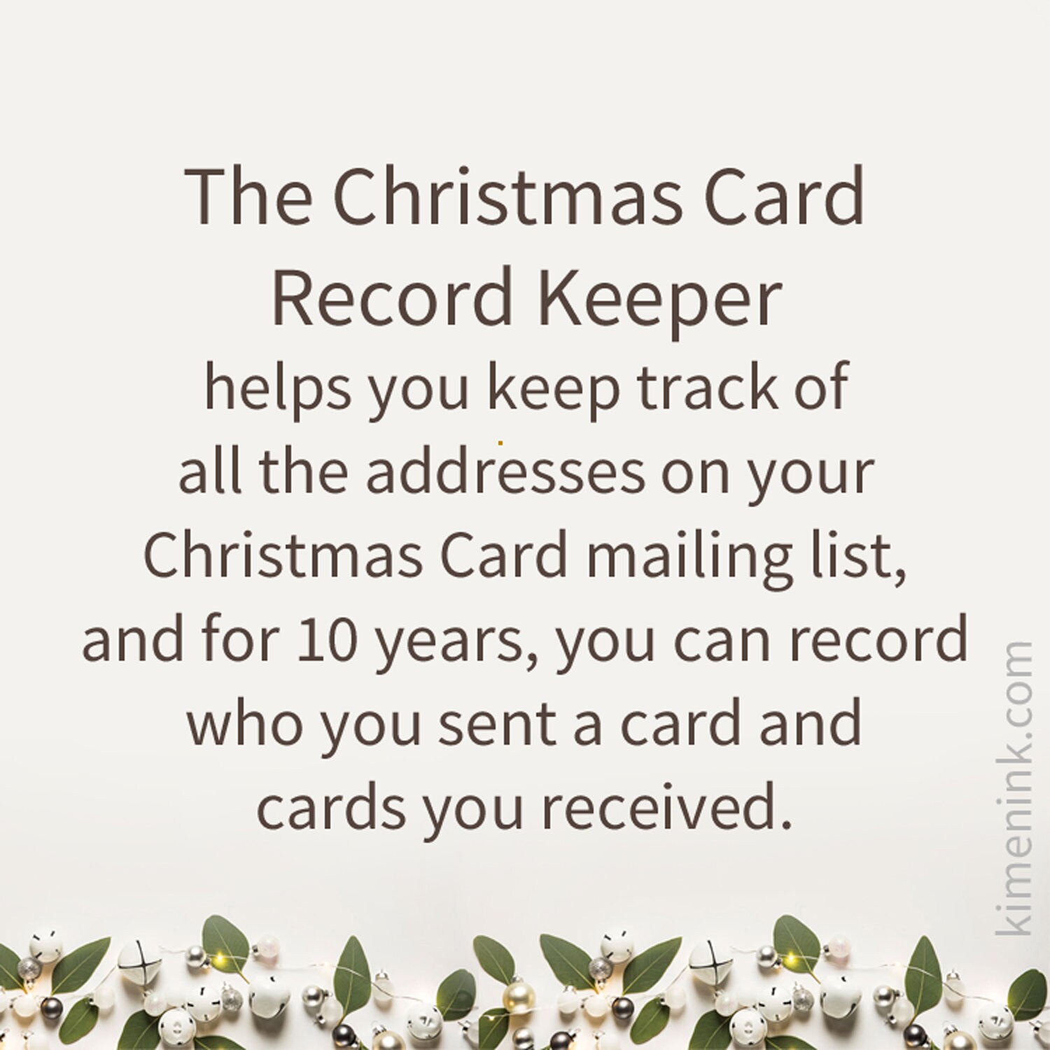 Christmas Cards Mailing List and Record Keeper Gold Snowflake Etsy