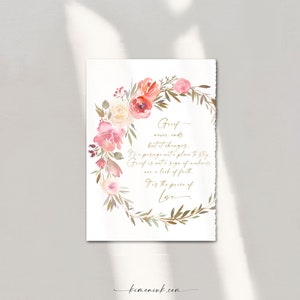 Coral Wreath Sympathy Card with Floral Watercolor Elements a un message inspirant de confort et de compassion à la mort d’un être cher