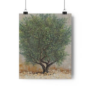 FREE PALESTINE, Olive Tree Heavy Texture Painting Art Print, All Profits Donated, Palestine Gift, Wall Art, Home Decor, Paper Poster 16&quot;x20&quot;