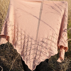 SHAWL KNIT PATTERN, Triangle Shawl Pattern, Fall Leaves Knitting Pattern, Easy Shawl Pattern, Knit Shawl Pattern, Lace Shawl Knitting