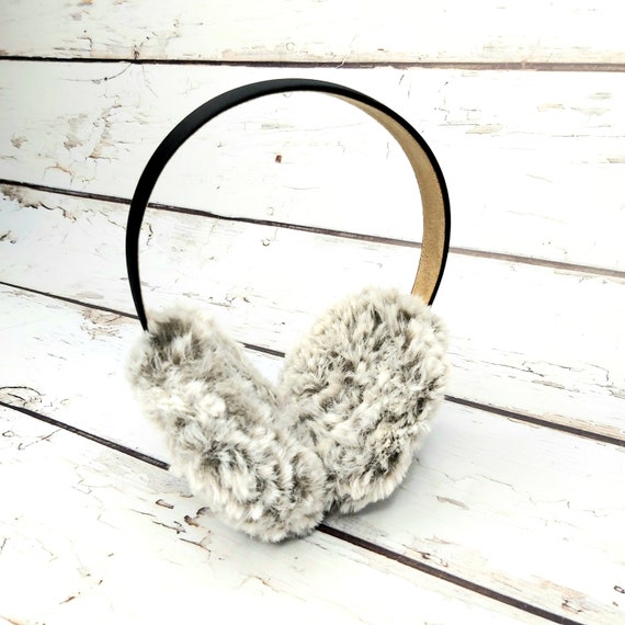 Faux Fur Earmuffs Satin Headband Earmuffs Women Earmuffs Etsy