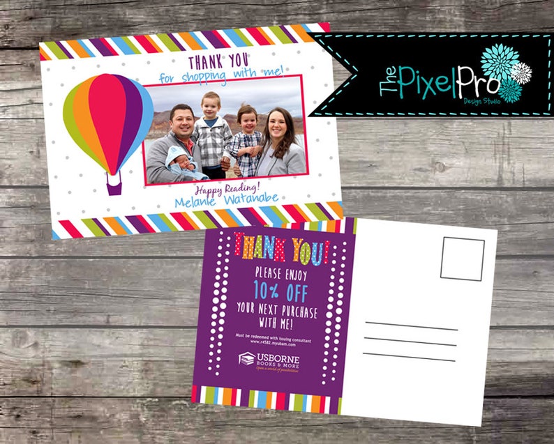 Download Usborne business card and usborne thank you postcard ...