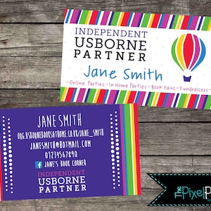 Cartes de visite Usborne au Royaume-Uni, Cartes de visite partenaires Usborne du Royaume-Uni, Fournitures marketing et cartes de visite pour organiseur Usborne, Usborne