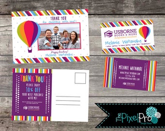 Usborne Business Card and Thank You Postcard Bundle (Digital File)