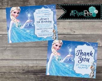 Frozen birthday invitation, Elsa birthday invitation, do you want to build a snowman, Anna Elsa and Olaf Frozen themed birthday party invite