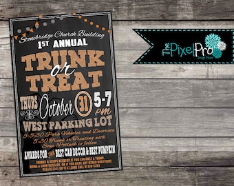 Halloween Trunk or Treat Poster, Customizable Design (Digital File)