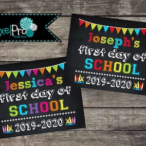 Back to school chalkboard printable for first day, first day of school sign, back to school print, school sign for first day, back to school