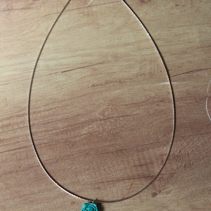 Turquoise necklace 925 Sterling silver choker with flower pendant chain Floral choker collar Handmade pendant rose jewelry Unique gift girl image 9