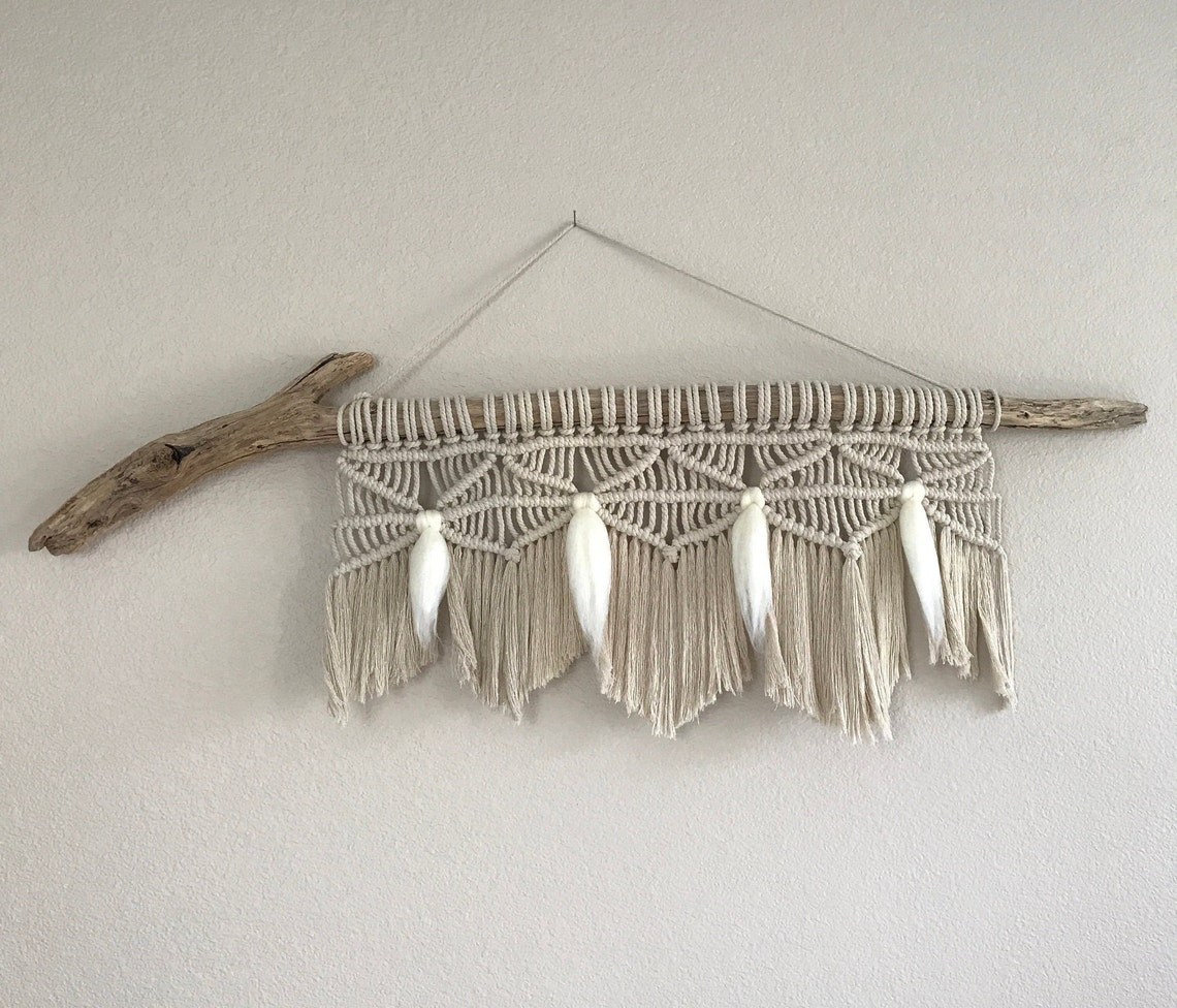 Macrame and driftwood wall hanging Etsy