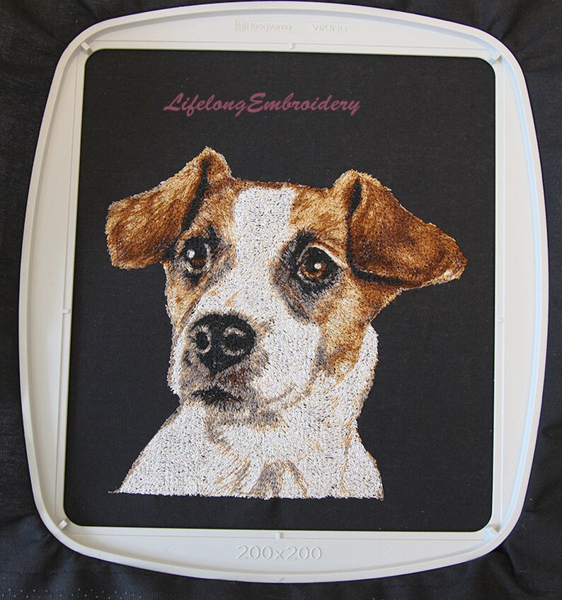 Digital Machine PhotoStitch Embroidery Dog Jack Russell Etsy