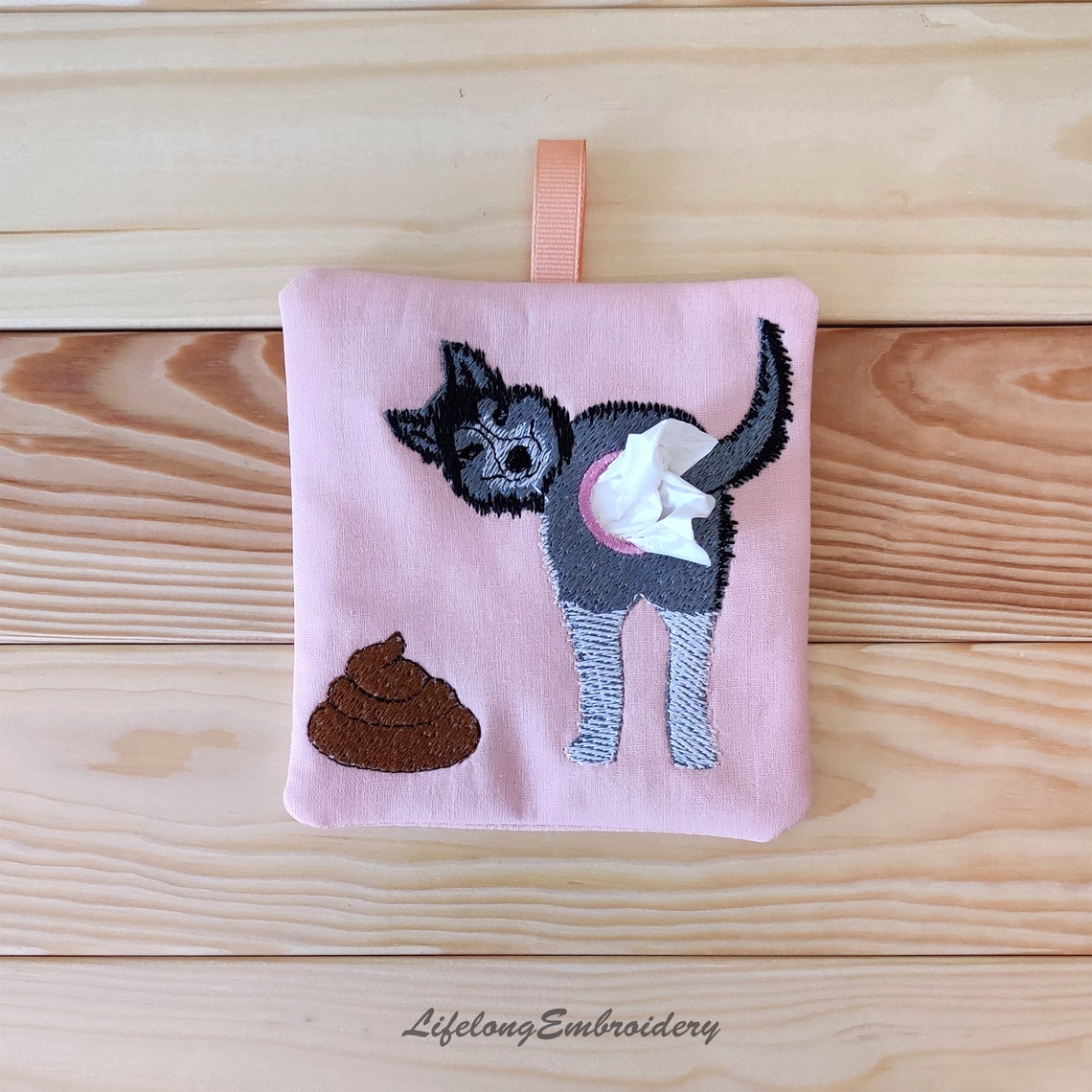 Siberian Husky Dog Poop Bag Dispenser Embroidery Design. Etsy