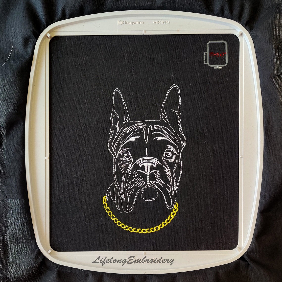 French bulldog embroidery design digital machine embroidery  etsy