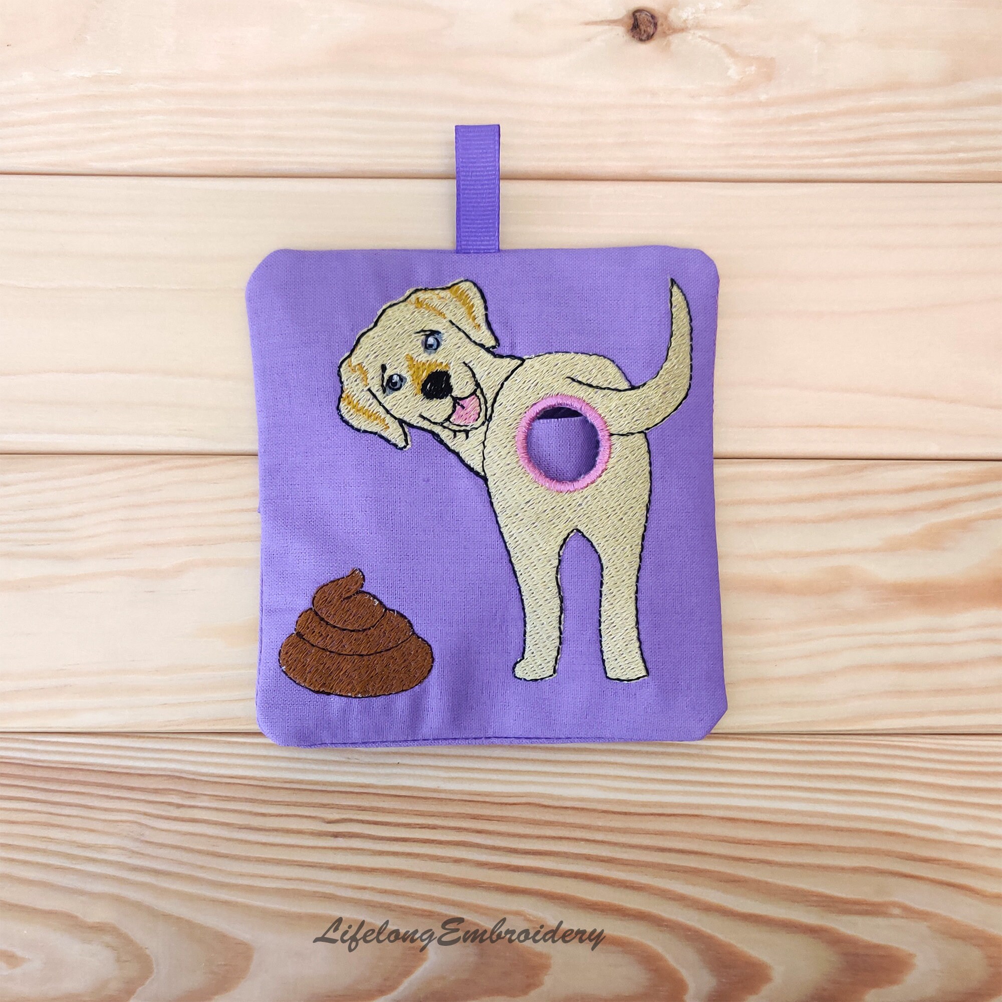 Dog Poop Bag Dispenser Labrador Retriever Embroidery Design. Etsy