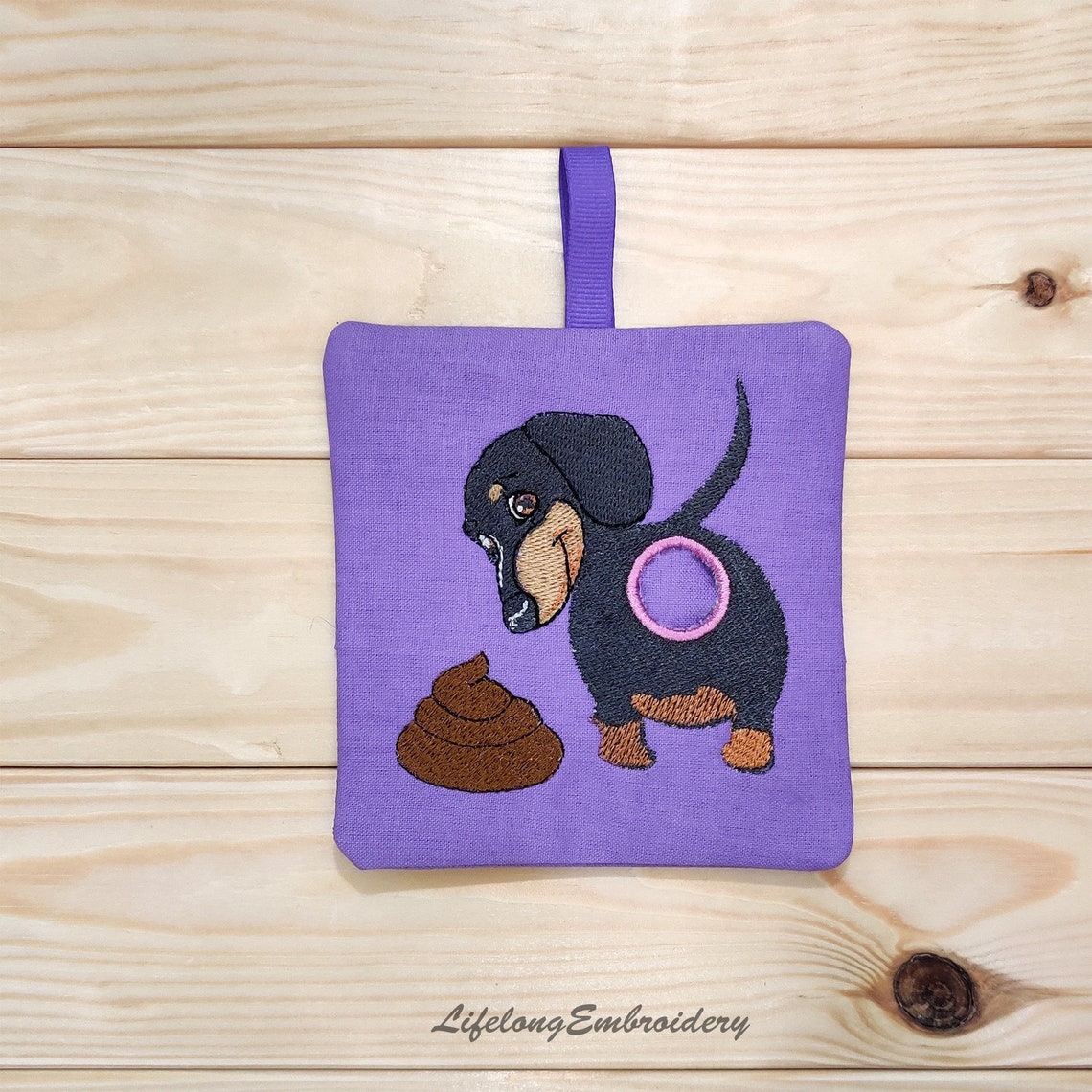 Digital Dachshund Poop Bag Dispenser Embroidery Design. Etsy
