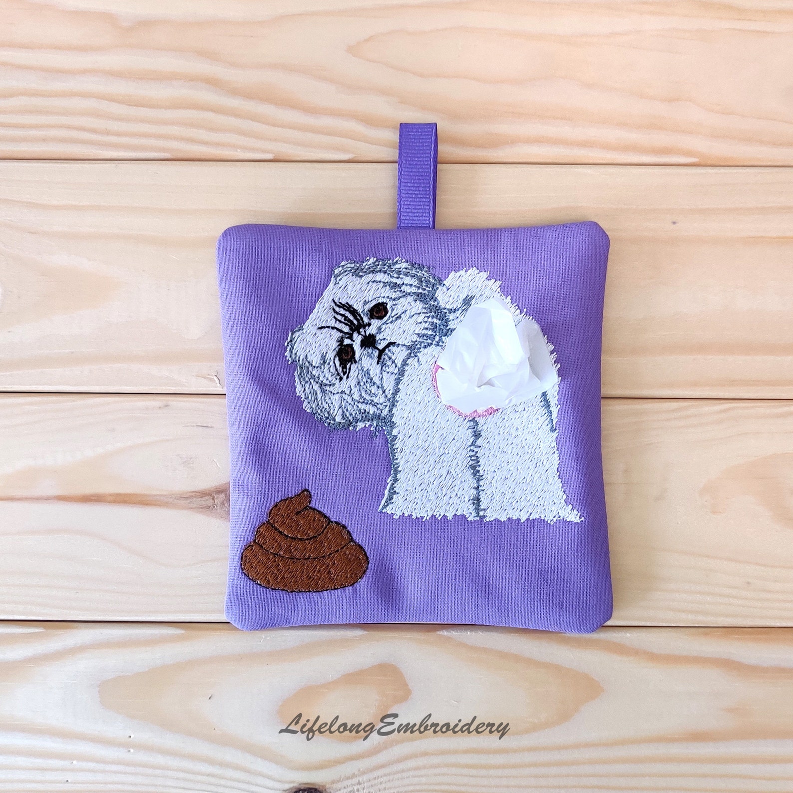 Dog Poop Bag Dispenser Shih Tzu Embroidery Design. Digital Etsy