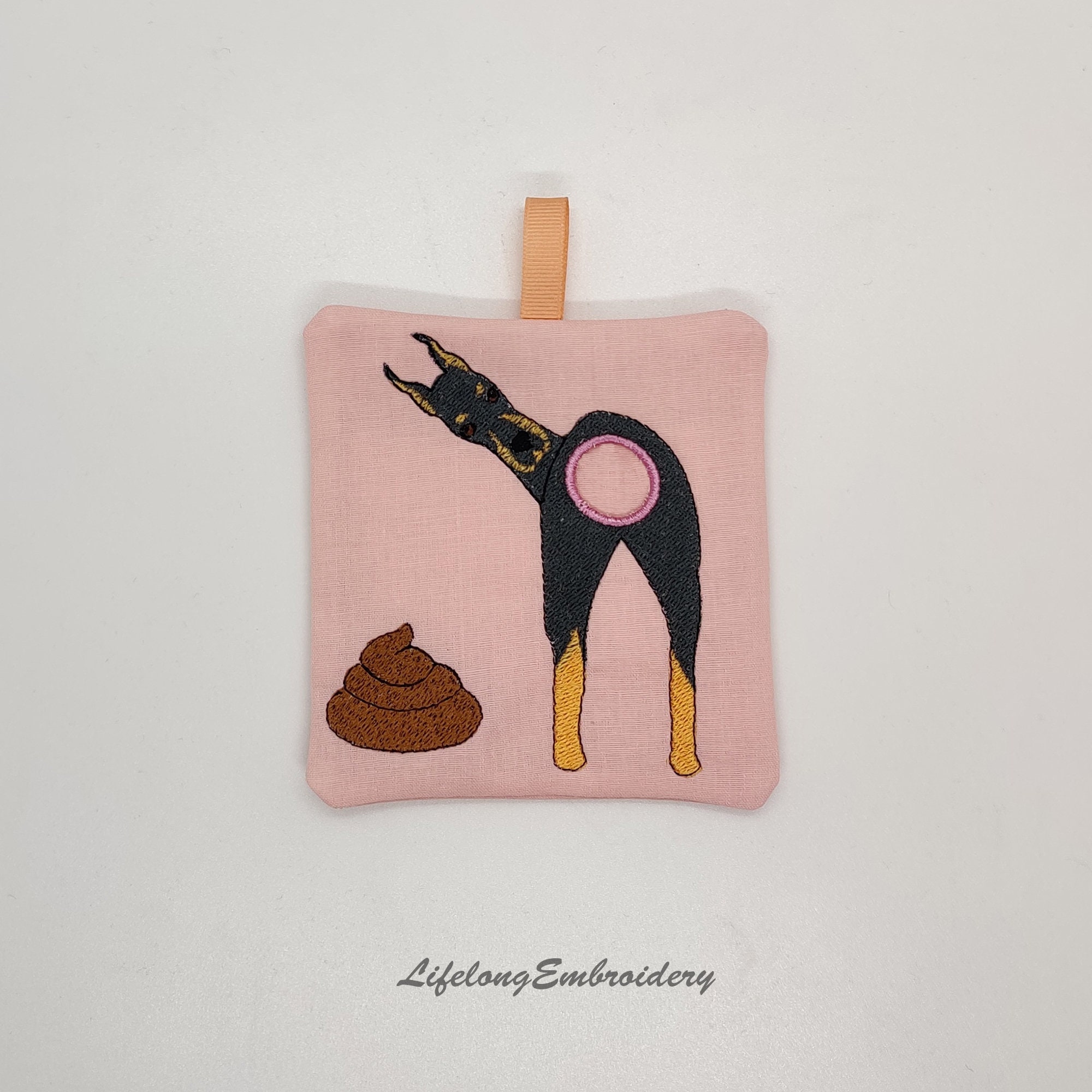 Doberman Poop Bag Dispenser Embroidery Design. Digital Dog Etsy