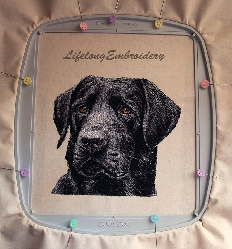 Photostitch embroidery dog black labrador retriever digital  etsy Photostitch embroidery dog black labrador retriever digital  etsy