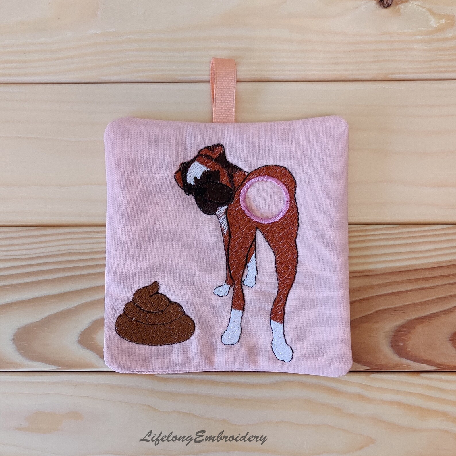 Dog Boxer Poop Bag Dispenser Embroidery Design. Digital Dog Etsy