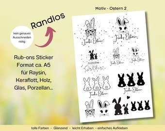 Randlose Rub-ons Sticker zur Dekoration von Gips, Beton, Raysin, Keraflott oder andere glatte Flächen 02