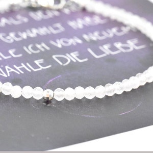 Moonstone Gemstone Bracelet, Birthstone June image 2